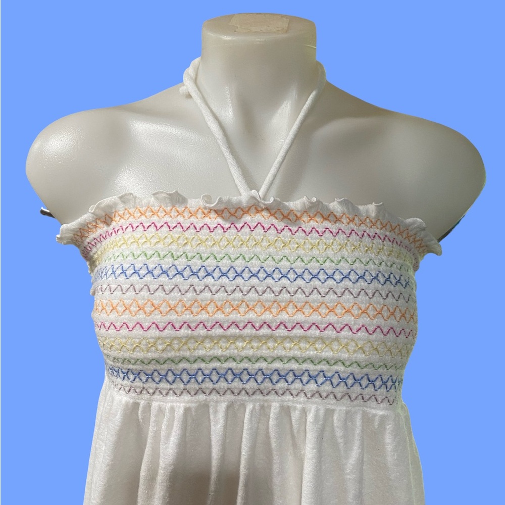 Wild Fable White Dress with Multicolor Embroidery